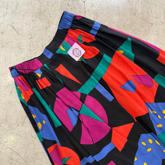 FALDA NEGRA MULTICOLOR PRINT