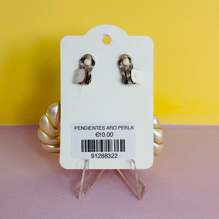 PENDIENTES ARO PERLA