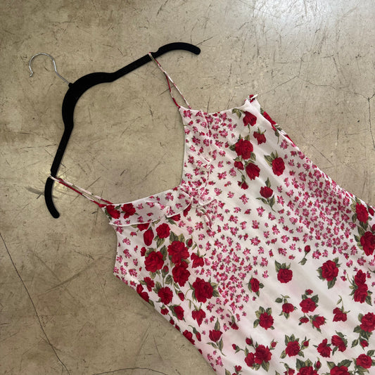 VESTIDO WHITE RED FLORAL
