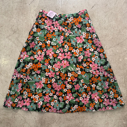 FALDA GREEN PINK FLORAL HANDMADE