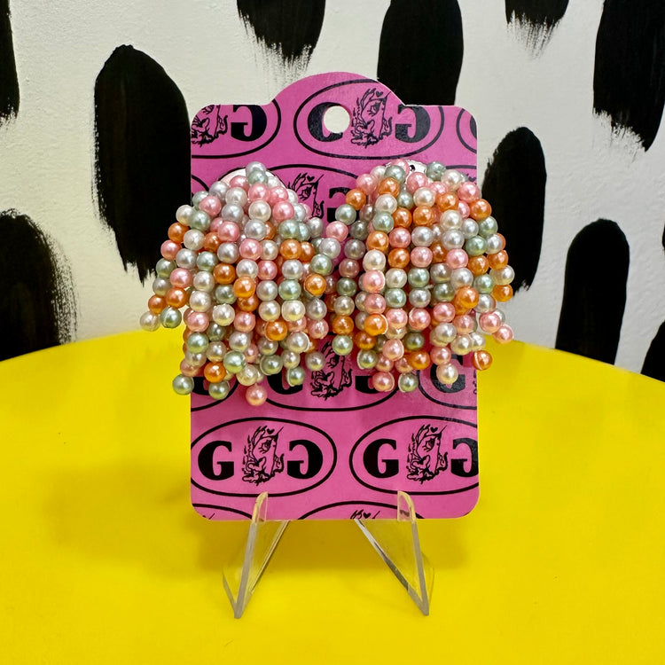 PENDIENTES PERLAS MULTICOLOR PASTEL
