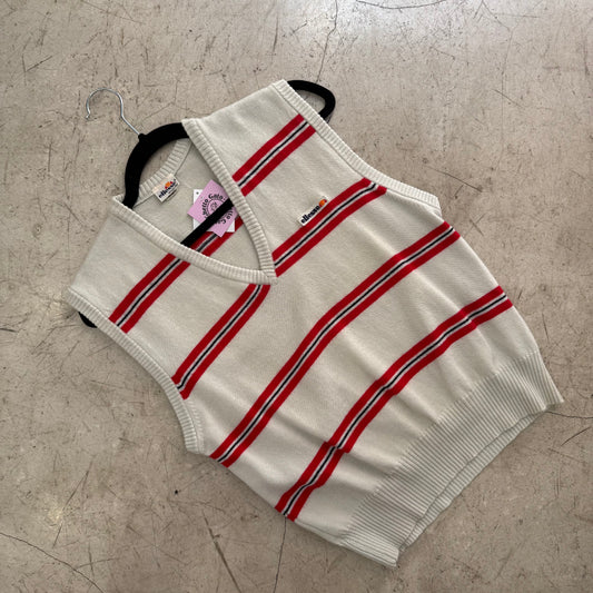 CHALECO JERSEY ELLESSE RAYAS BEIGE