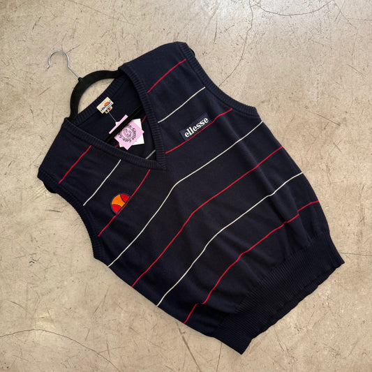 CHALECO JERSEY ELLESSE RAYAS MARINO