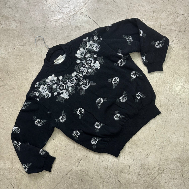 CACHAREL SCHWARZES BLUMENJERSEY