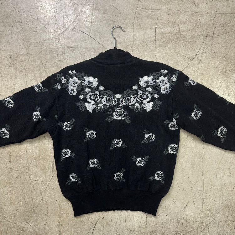 CACHAREL SCHWARZES BLUMENJERSEY