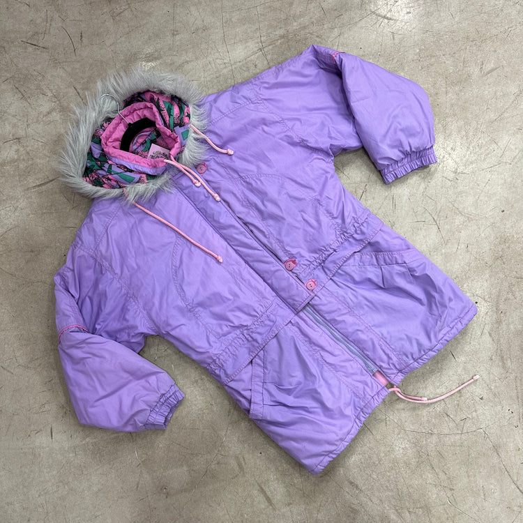 SKIJACKE LILA DRUCK