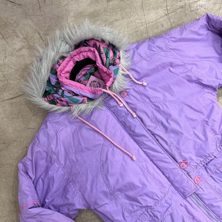 SKIJACKE LILA DRUCK