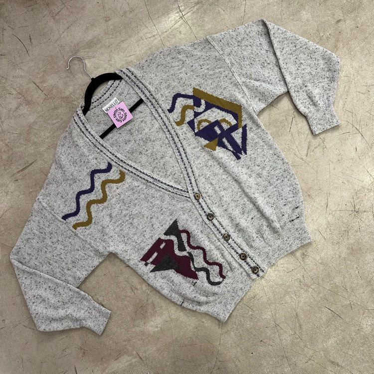 GRAY MONELLO CARDIGAN SWEATER