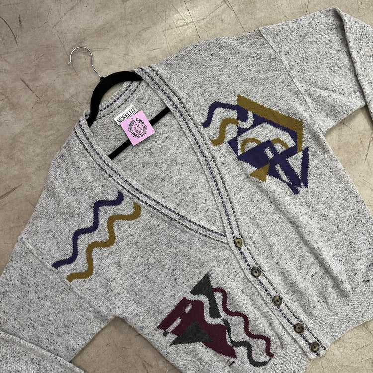 GRAY MONELLO CARDIGAN SWEATER