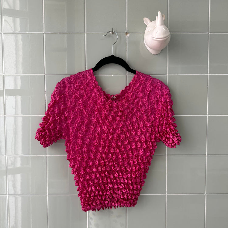 TOP CAMISETA POPCORN FUCSIA