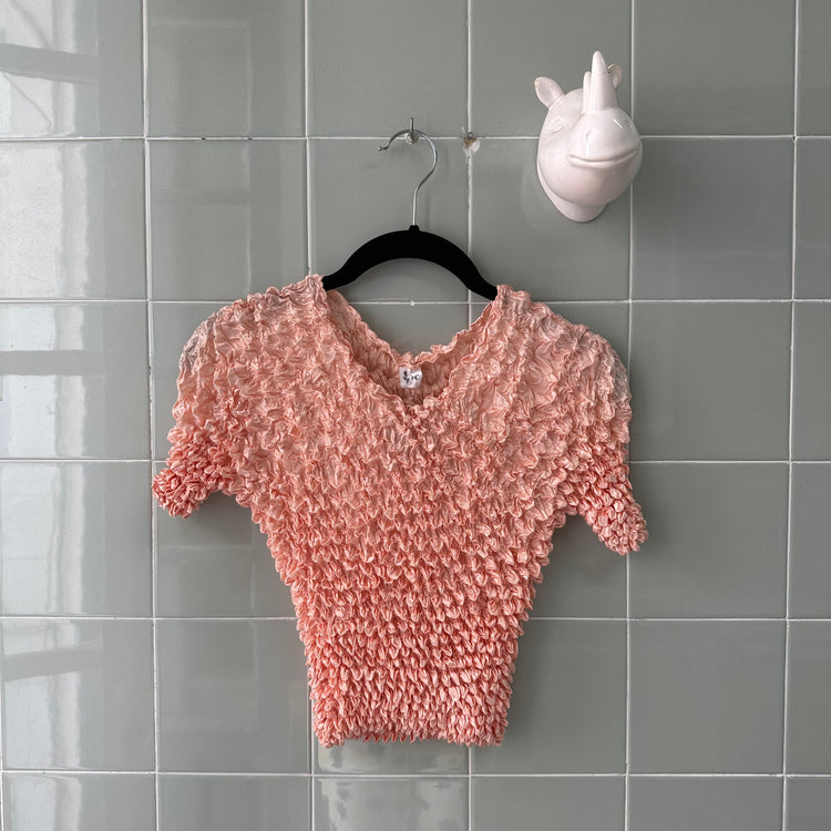 TOP CAMISETA POPCORN CORAL