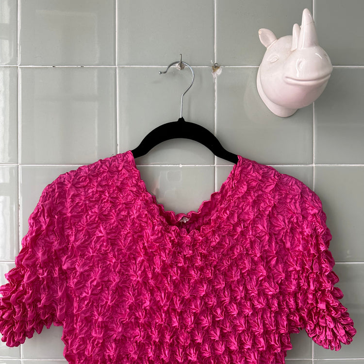 TOP CAMISETA POPCORN FUCSIA