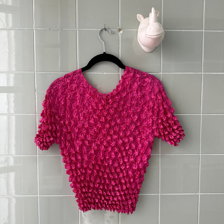 TOP CAMISETA POPCORN FUCSIA