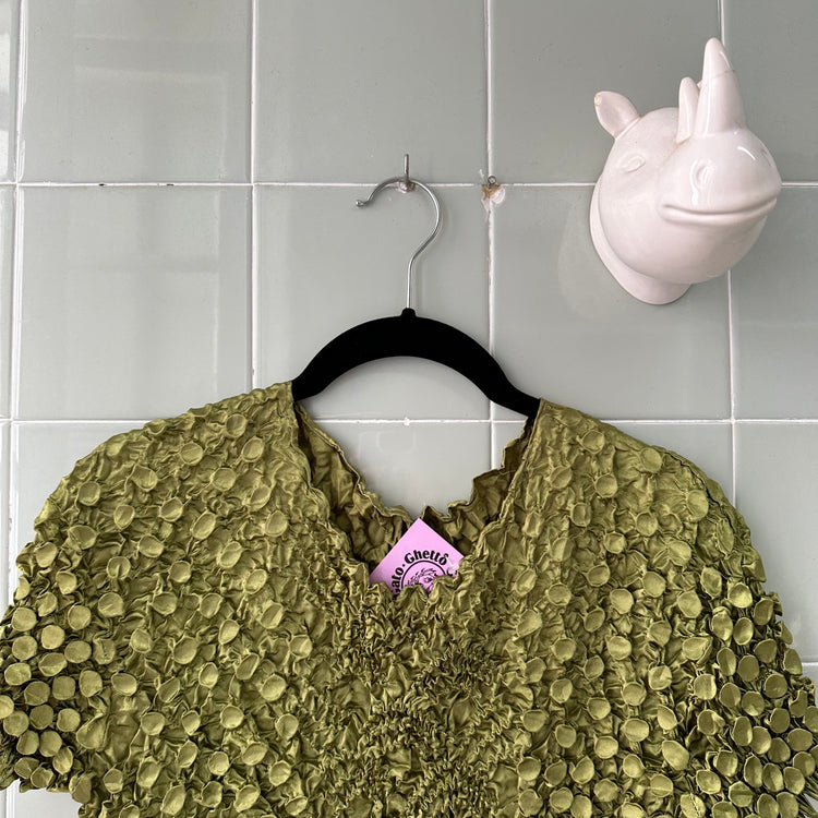 TOP CAMISETA POPCORN OLIVA