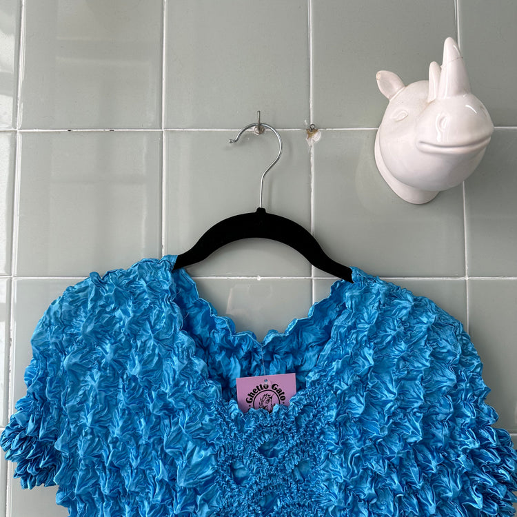 TOP CAMISETA POPCORN CYAN