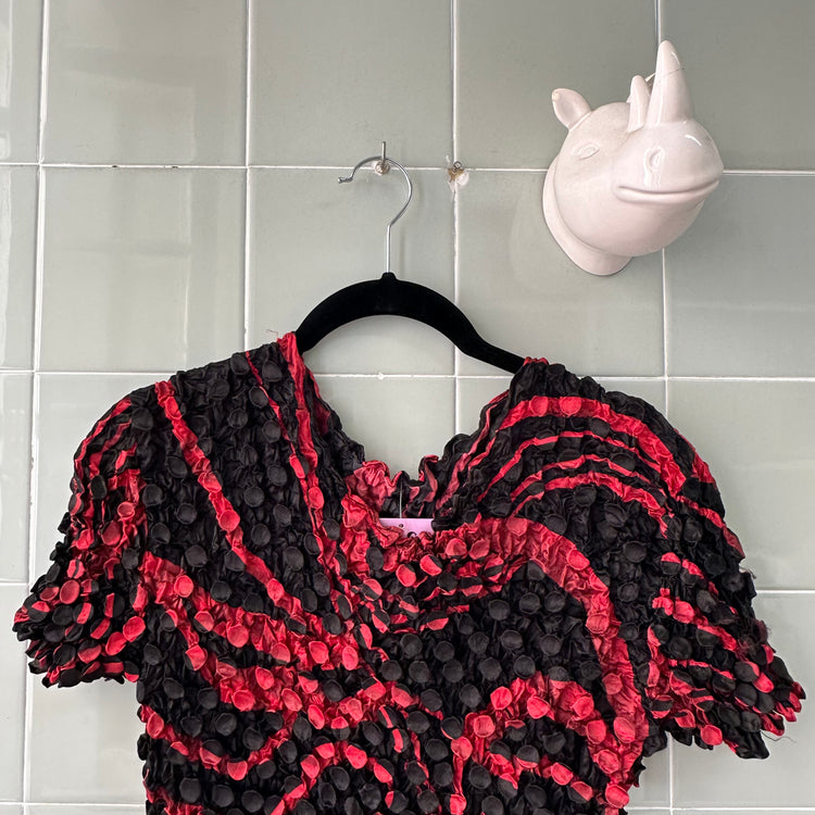 TOP CAMISETA POPCORN PRINT BLACK RED