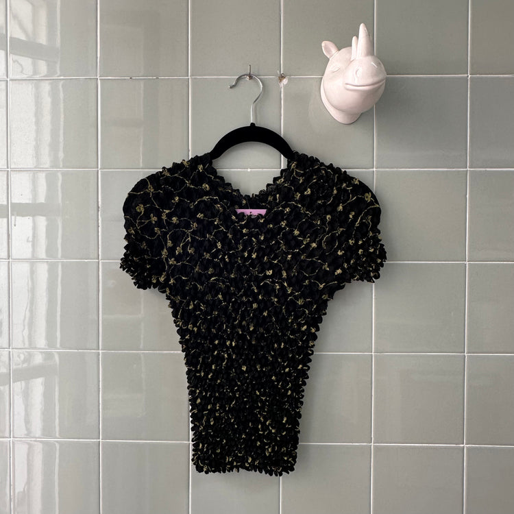 TOP CAMISETA POPCORN PRINT BLACK