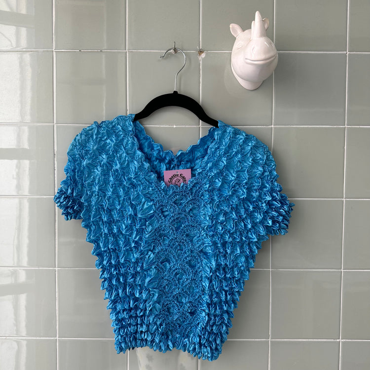 TOP CAMISETA POPCORN CYAN