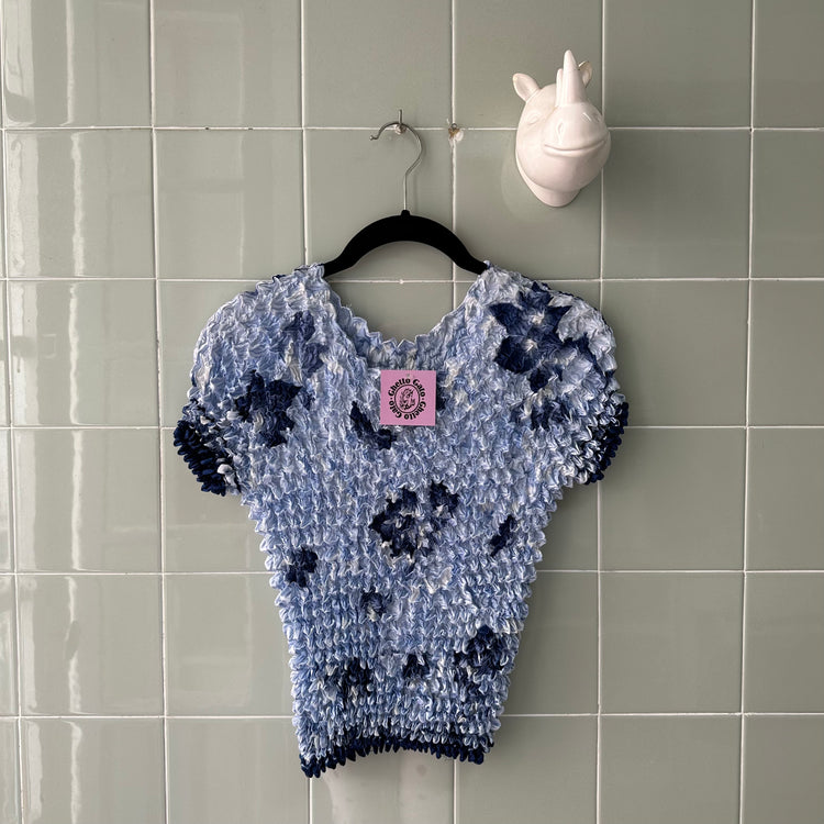 TOP CAMISETA POPCORN PRINT BLUE