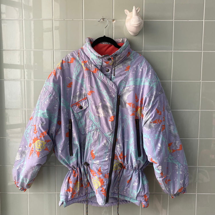 SKI JACKET PRINT LILAC