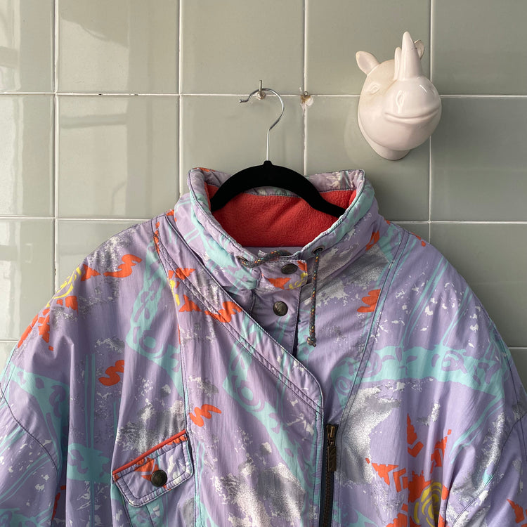 SKI JACKET PRINT LILAC