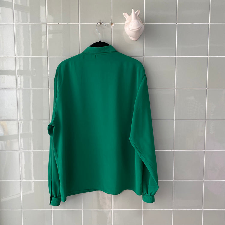 CAMISA MANGAS ABULLONADAS GREEN