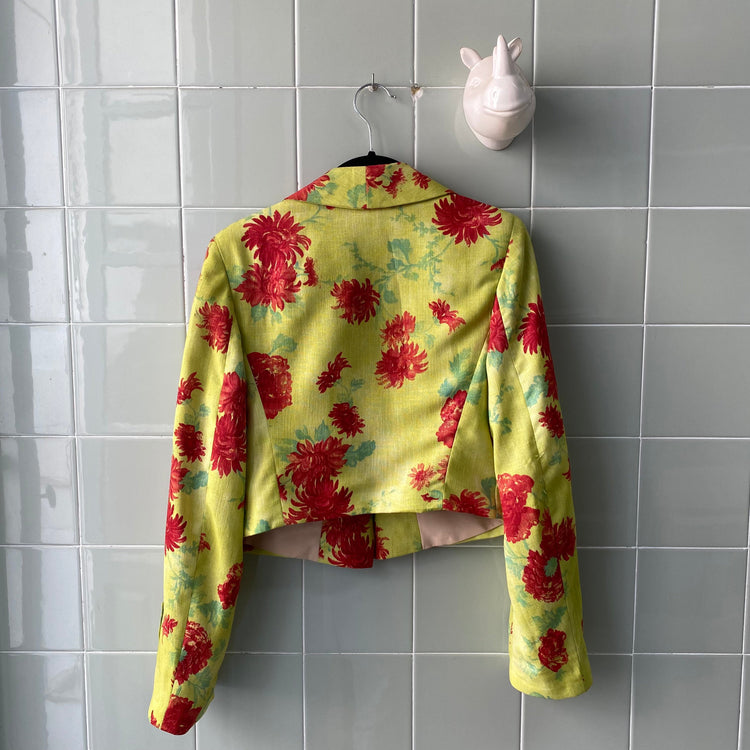 BLAZER FLORAL GREEN