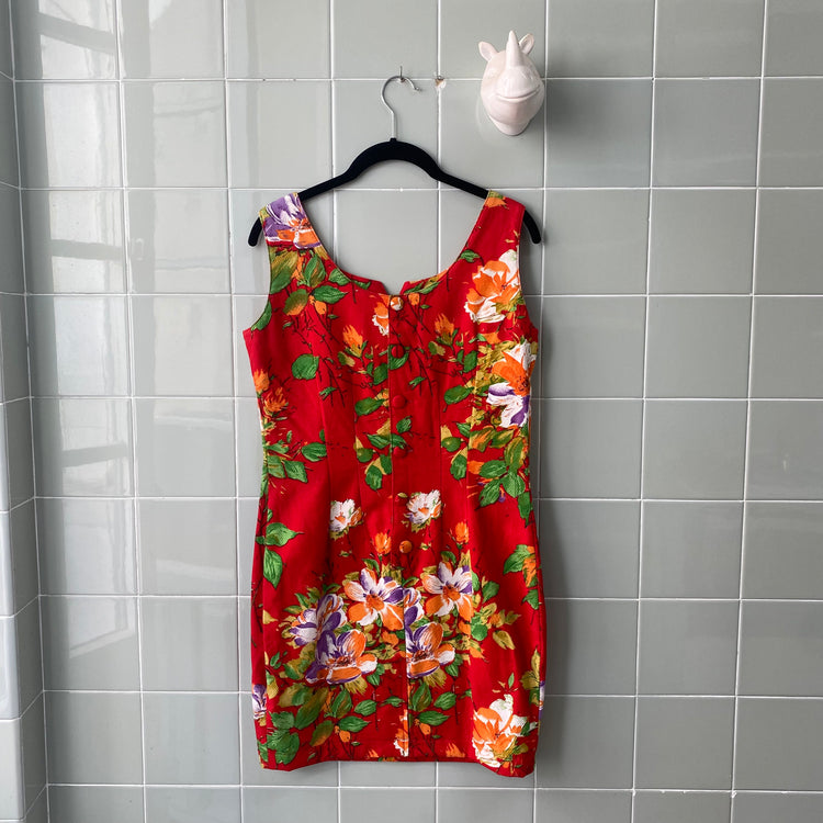 VESTIDO FLORAL TIRANTES RED