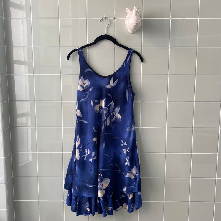 VESTIDO TIRANTES BLUE VOLANTE
