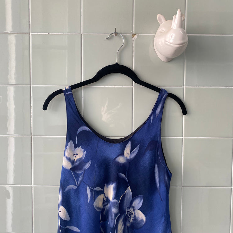 VESTIDO TIRANTES BLUE VOLANTE