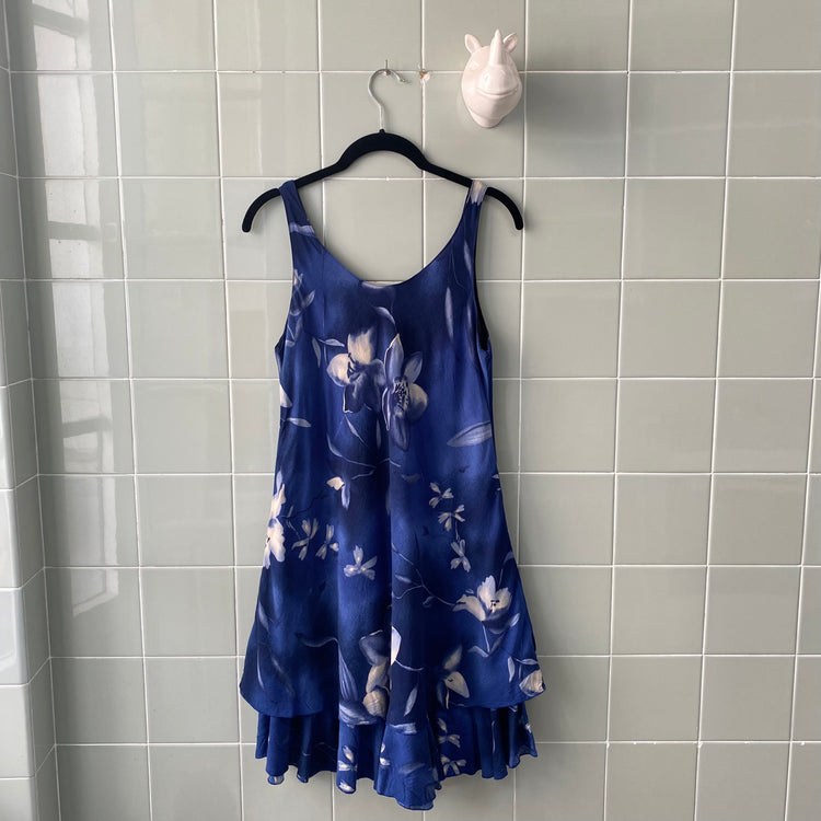 VESTIDO TIRANTES BLUE VOLANTE