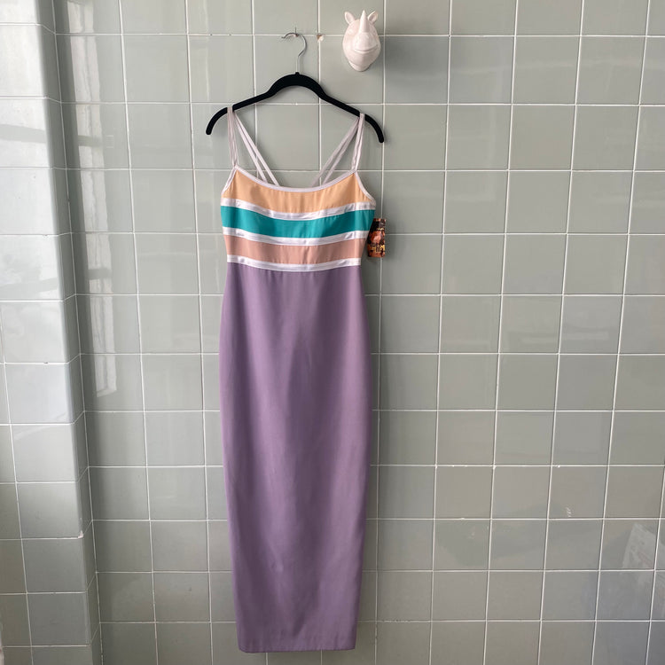 VESTIDO LARGO TIRANTES LILAC
