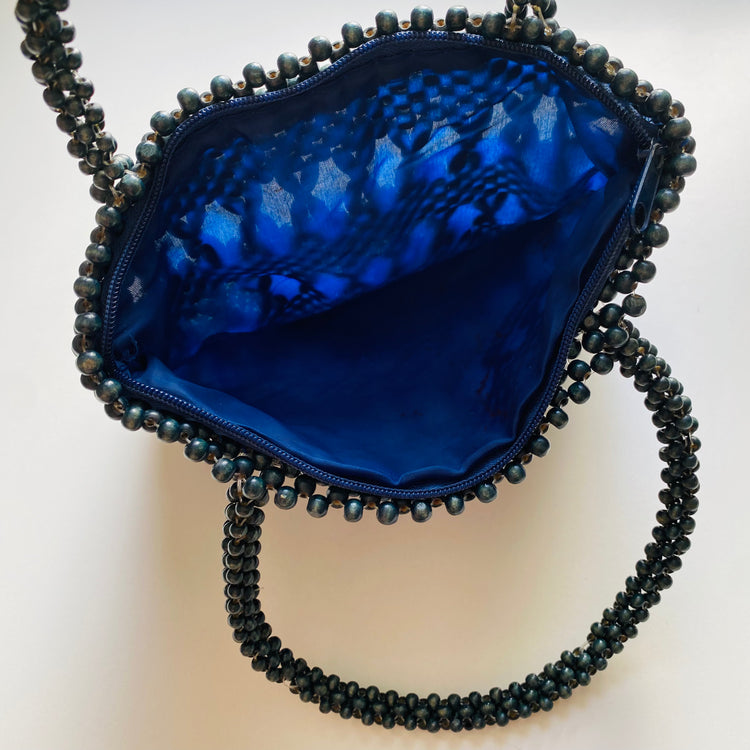BOLSO PERLAS MADERA