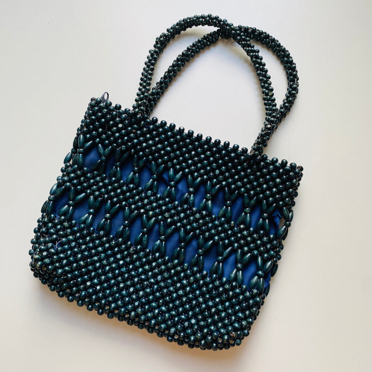 BOLSO PERLAS MADERA