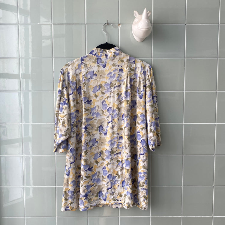 CAMISA YELLOW LILAC FLOWERS
