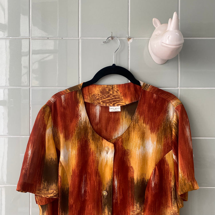 CAMISA ORANGE WHITE GASA