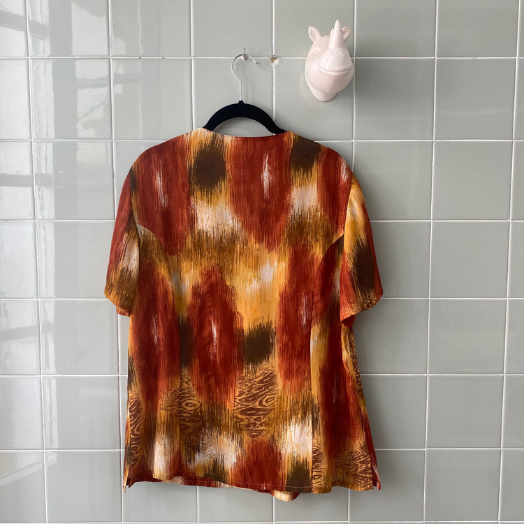 CAMISA ORANGE WHITE GASA