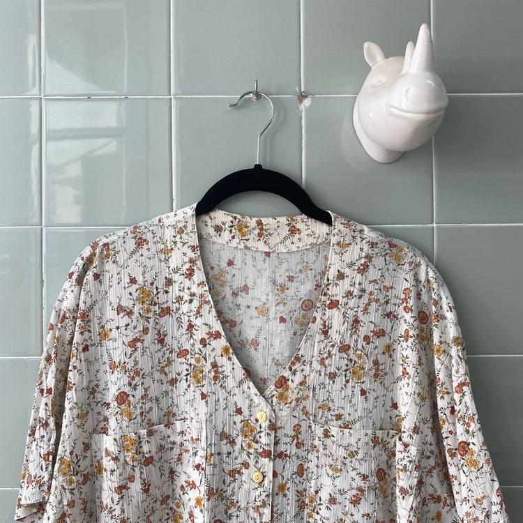CAMISA WHITE FLOWERS ALGODÓN