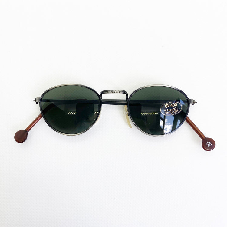GAFAS 90s BLACK ROUND - Ghetto Gato Vintage Alicante Ropa