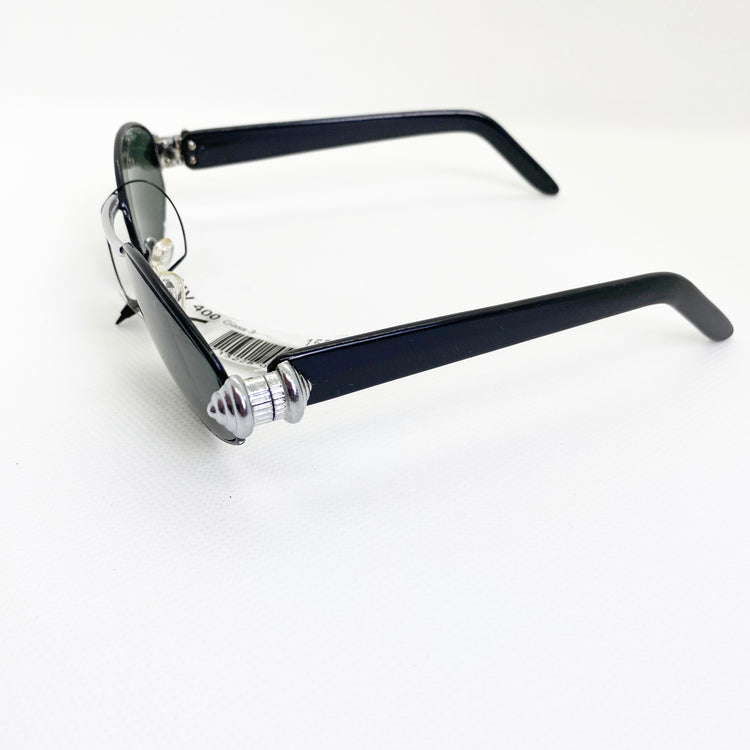 GAFAS 90s BLACK SILVER - Ghetto Gato Vintage Alicante Ropa