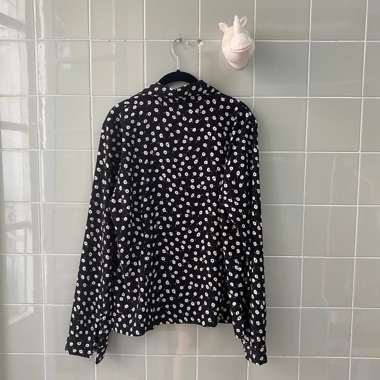 CAMISA BLACK MINI FLOWERS