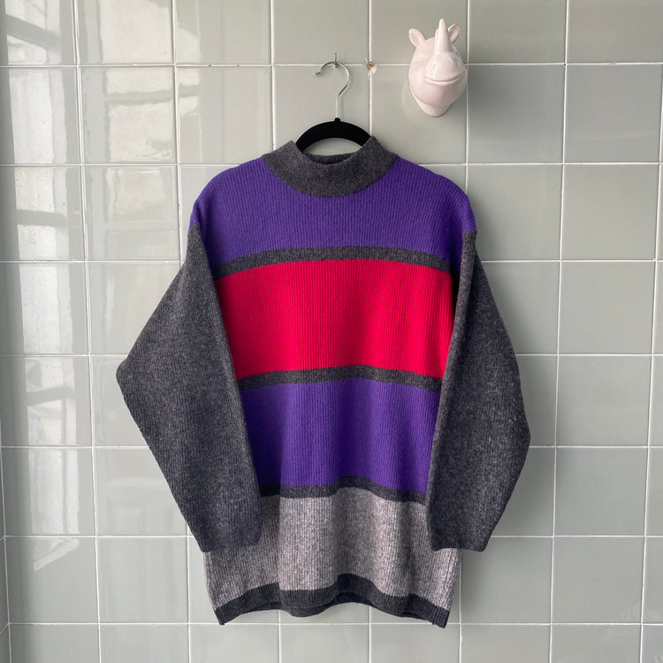 JERSEY GREY MULTICOLOR ANGORA