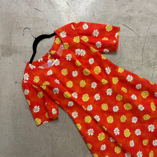 RED DAISIES DRESS