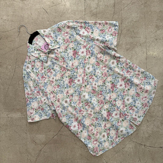 CAMISA FLORAL PASTEL GREEN