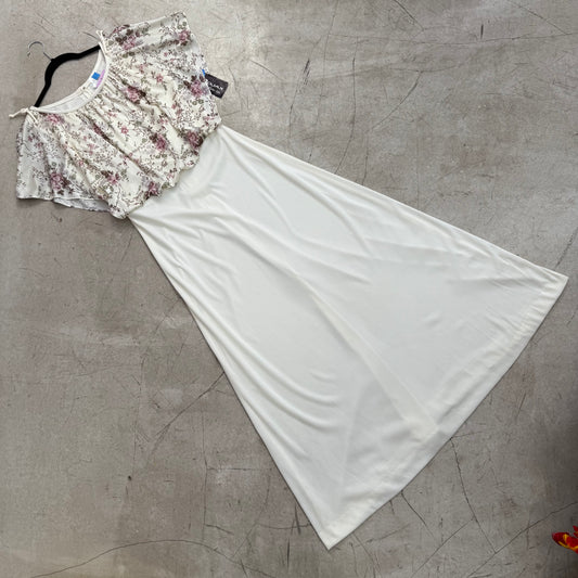 VESTIDO LARGO WHITE 70s SEARS