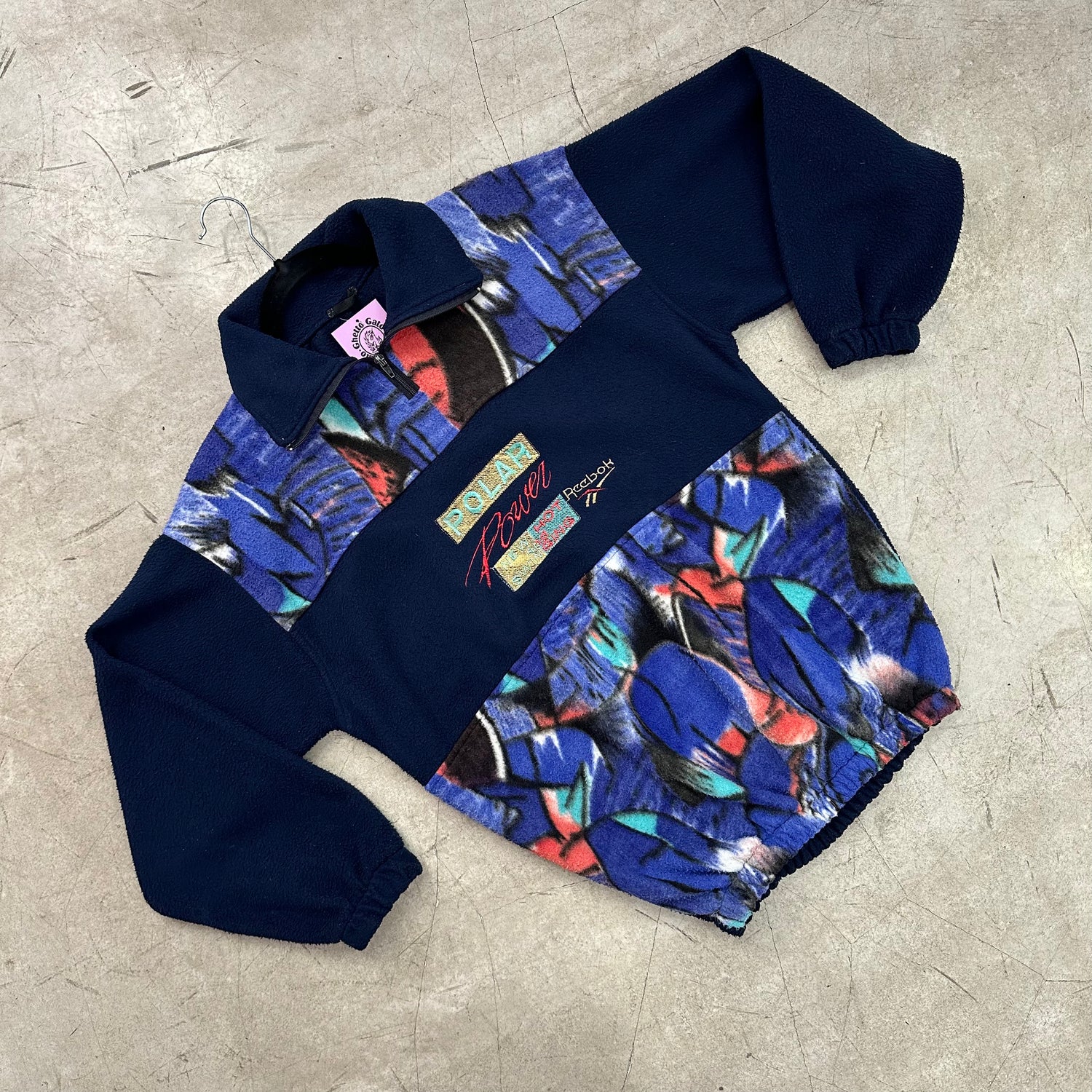 SUDADERA POLAR BLUE REEBOK Ghetto Gato Vintage