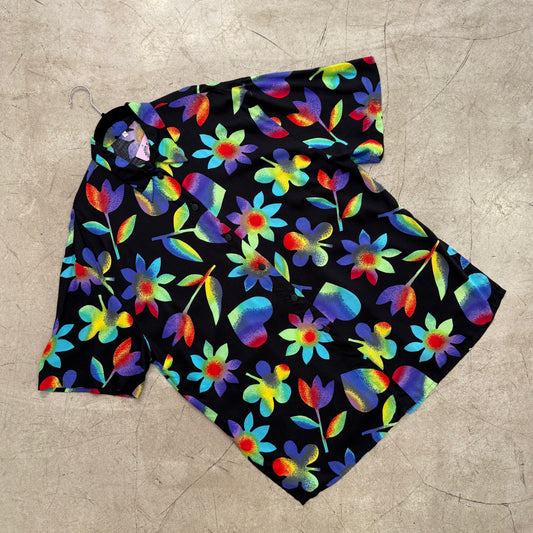 CAMISA BLACK PRINT MULTICOLOR FLORAL