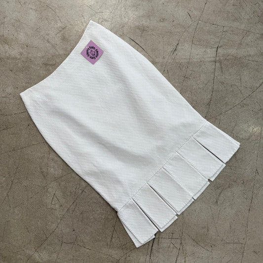 FALDA WHITE TEXTURA CORTES