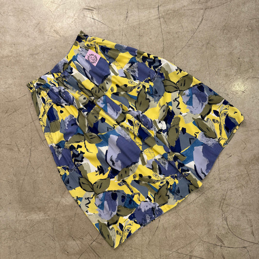 FALDA BLUE YELLOW FLORAL