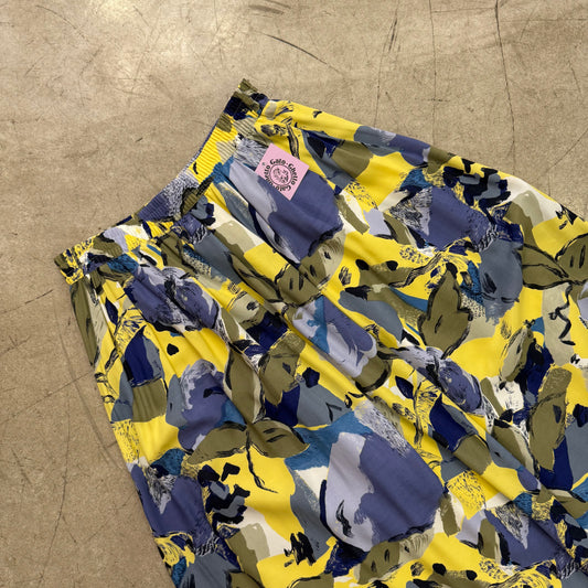 FALDA BLUE YELLOW FLORAL